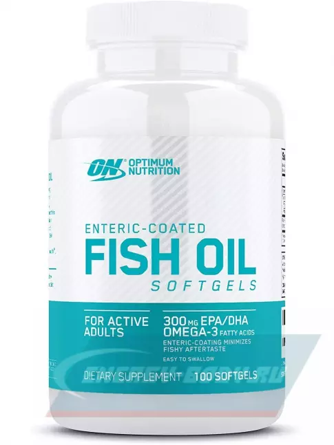 Omega 3 Optimum Nutrition Fish Oil softgels 100 капсул, Нейтральный