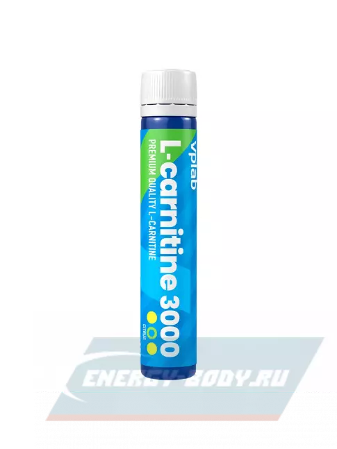L-Карнитин VP Laboratory L-Сarnitine Liquid 3000 мг 7 ампул x 25мл, Цитрус