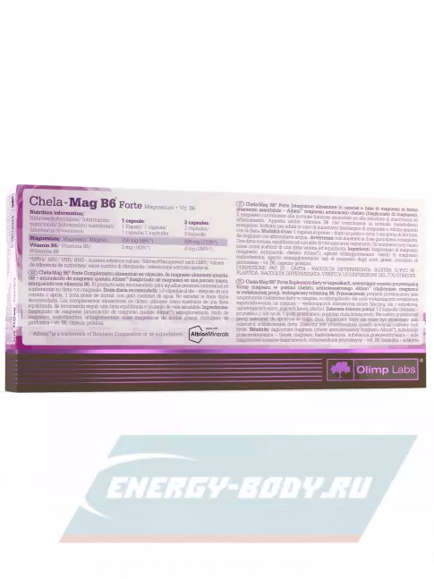  OLIMP CHELA-MAG B6 FORTE MEGA CAPS 250 mg 60 капсул