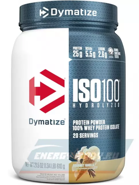  Dymatize ISO100 Hydrolyzed 650 г, Изысканная Ваниль