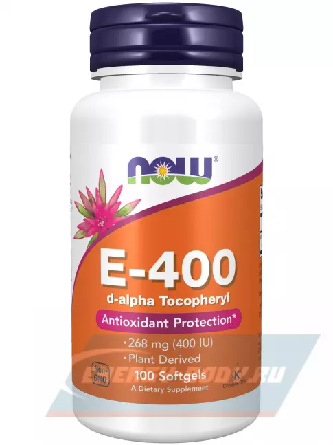  NOW FOODS E-400 D-Alpha Tocopheryl 100 гелевых капсул