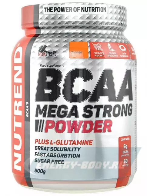 ВСАА NUTREND BCAA MEGA STRONG 4:1:1 500 г, Апельсин