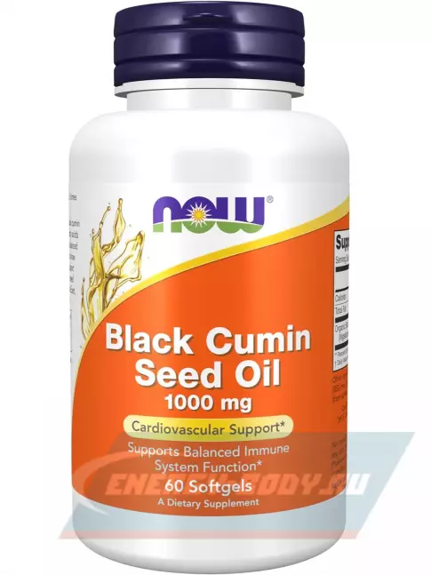  NOW FOODS Black Cumin Seed Oil 1000 mg 60 гелевые капсулы