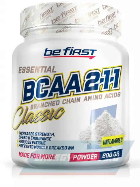 ВСАА Be First BCAA Classic Powder 2:1:1 200 г, Натуральный