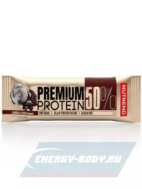Батончик протеиновый NUTREND Premium Protein 50 Bar 50 г, Кремовое печенье