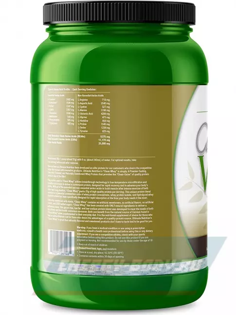  Ultimate Nutrition Clean Whey Protein Blend 910 г, Шоколадный крем