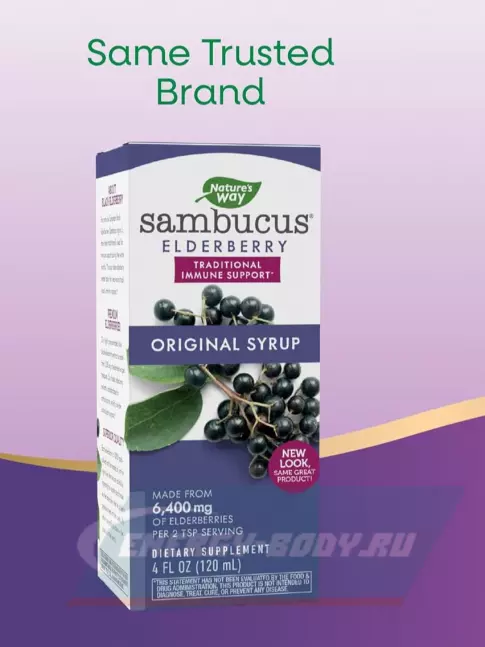  Nature's Way Sambucus Original Syrup 120 мл, Бузина
