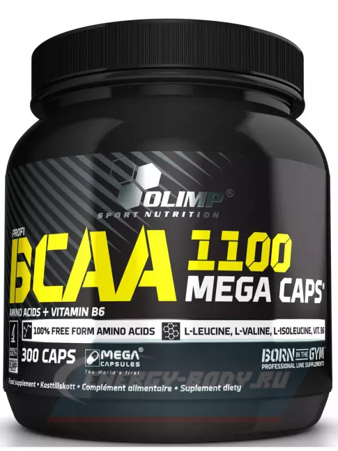 ВСАА OLIMP BCAA MEGA CAPS 1100 2:1:1 300 капсул, Нейтральный