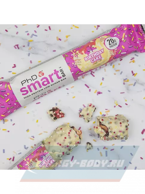 Батончик протеиновый PhD Nutrition Smart Bar 64 г, Праздничный торт