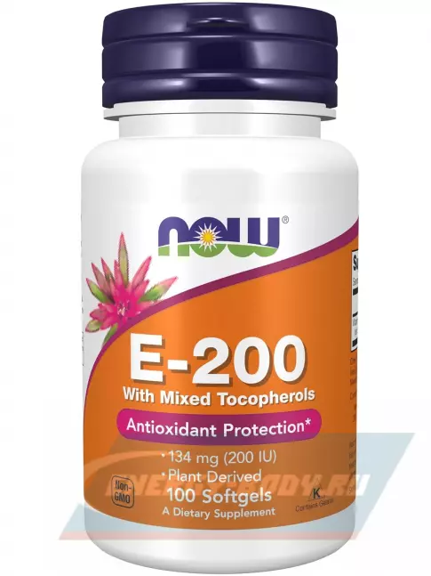  NOW FOODS E-200 134 mg (200 IU) 100 гелевых капсул