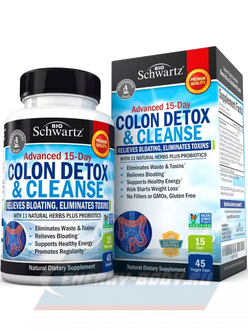  BioSchwartz Colon Detox & Cleanser 45 вегетарианских капсул