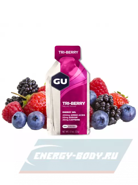 Энергетический гель GU ENERGY GU Original Energy Gel 20mg caffeine 32 г, Лесные ягоды