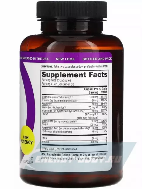 Twinlab Stress B-Complex 100 капсул