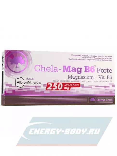  OLIMP CHELA-MAG B6 FORTE MEGA CAPS 250 mg 60 капсул