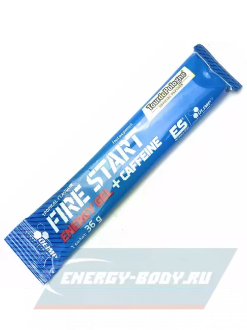 Энергетический гель OLIMP Fire Start Energy Gel + Caffeine 36 г, Тропический
