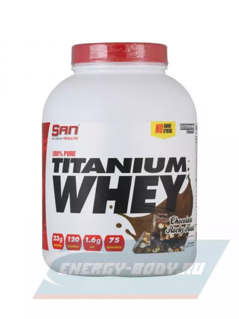 SAN 100% Pure Titanium Whey 2240 г, Шоколадный Рокки Роуд