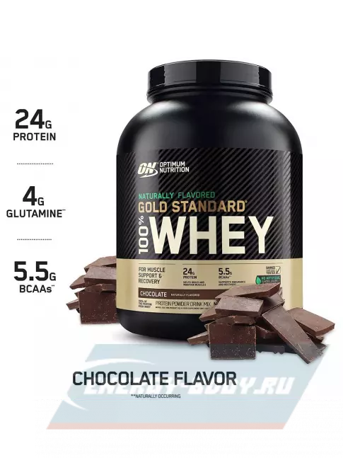  Optimum Nutrition Naturally Flavored Gold Standard 100% Whey 2170 г, Шоколад