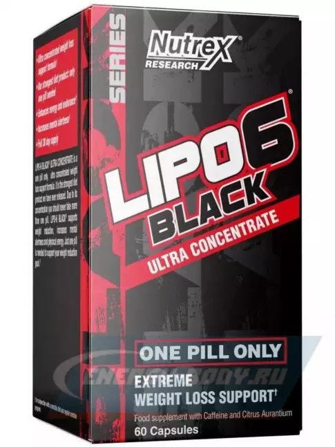  NUTREX Lipo-6 Black Extreme Weight Loss Support ultra concentrate EU 60 капсул