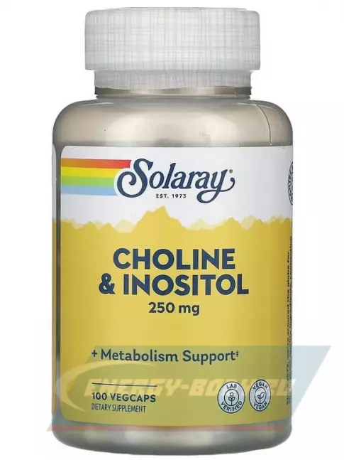  Solaray Choline & Inositol 250 mg 100 вегетарианских капсул