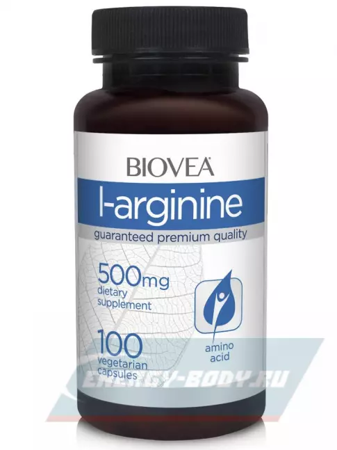  Biovea L-ARGININE 500 mg 100 веган капсул