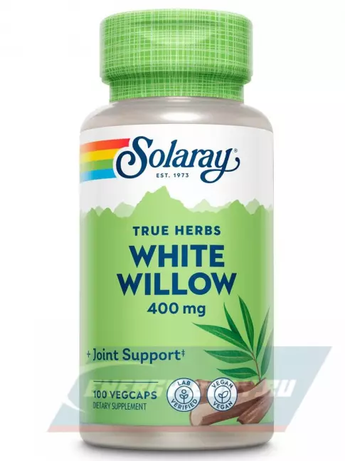  Solaray White Willow Bark 400 mg 100 веган капсул