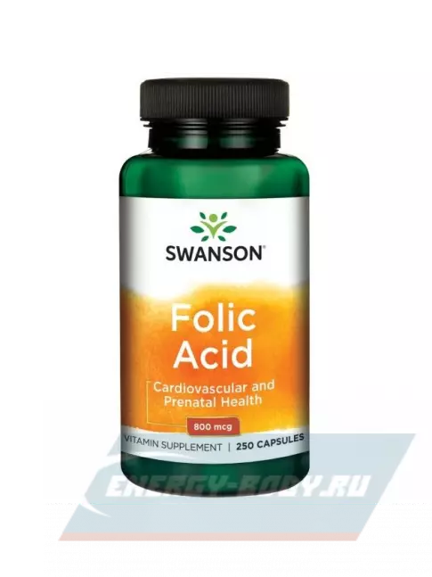 Swanson Folic Acid 250 капсул, Нейтральный