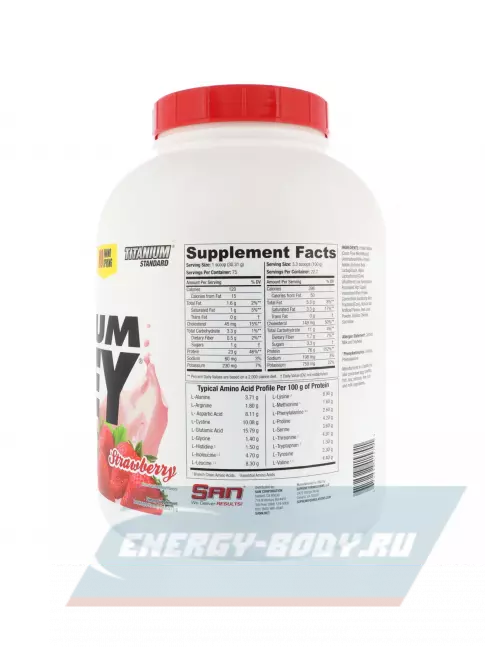  SAN 100% Pure Titanium Whey 2240 г, Клубника
