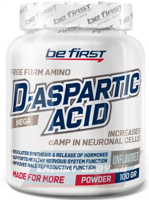  Be First D-Aspartic Acid powder (Д-аспарагиновая кислота) 100 г, Натуральный