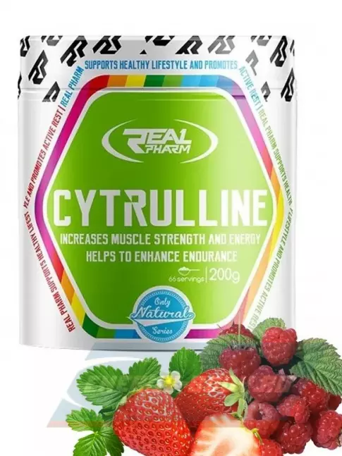  Real Pharm Citrulline Powder 200 г, Малина-клубника