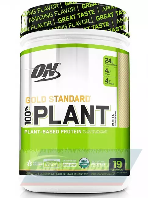  Optimum Nutrition 100% Plant Gold Standard 722 г, Ваниль
