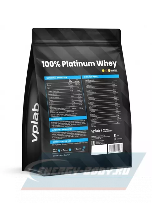  VP Laboratory 100% PLATINUM WHEY 750 г, Ваниль