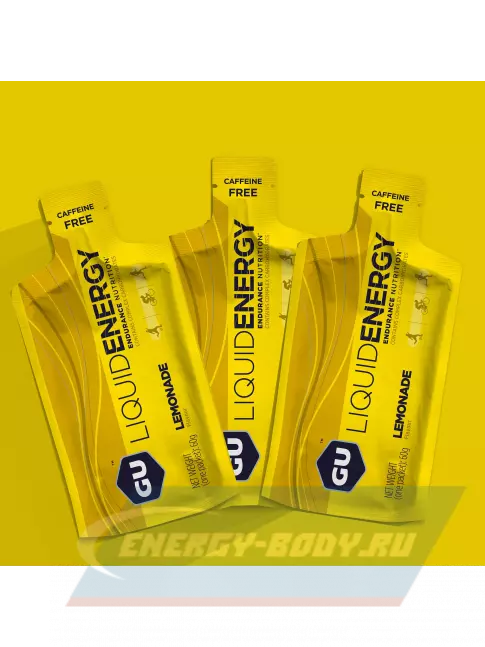Энергетический гель GU ENERGY GU Liquid Enegry Gel no caffeine 3 саше x 60 g, Лимонад