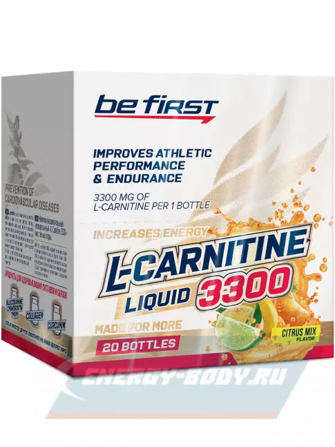 L-Карнитин Be First L-Carnitine Liquid 3300 mg 20 х 25 мл, Цитрусовый микс