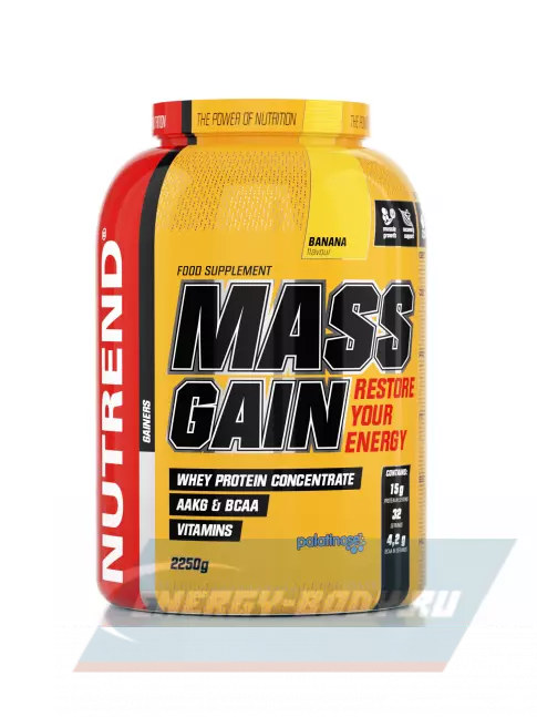 Гейнер NUTREND MASS GAIN 2250 г, Банан