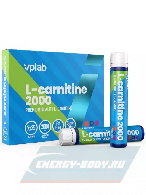 L-Карнитин VP Laboratory L-Сarnitine Liquid 2000 мг 7 ампул x 25 мл, Лесные ягоды