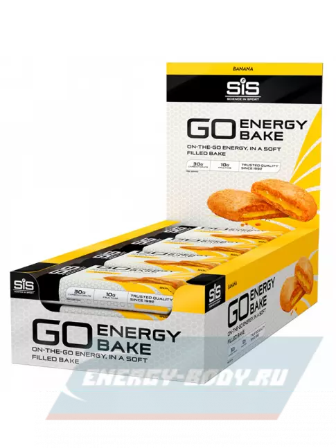 Батончик энергетический SCIENCE IN SPORT (SiS) GO Energy Bake 12 х 50 г, Банан