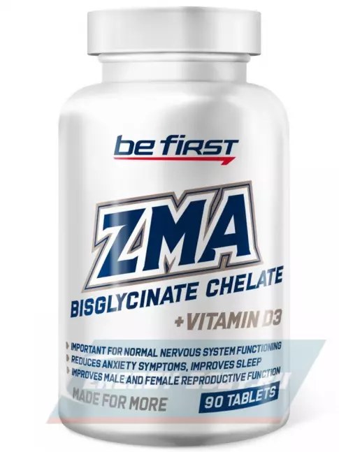 Be First ZMA Chelate + vitamin D3 (ЗМА бисглицинат хелат + Д3) 90 таблеток Be First ZMA Chelate + vitamin D3 (ЗМА бисглицинат хелат + Д3) 90 таблеток