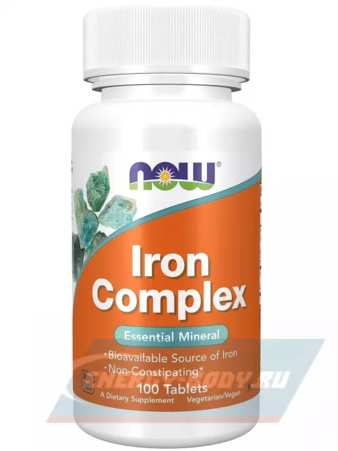 Минералы NOW FOODS Iron Complex 27 mg 100 таблеток