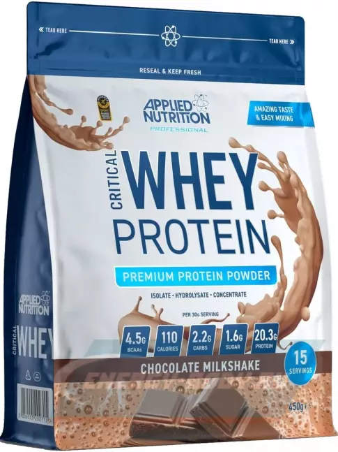  APPLIED NUTRITION CRITICAL Whey 450 г, Шоколадный молочный коктейль