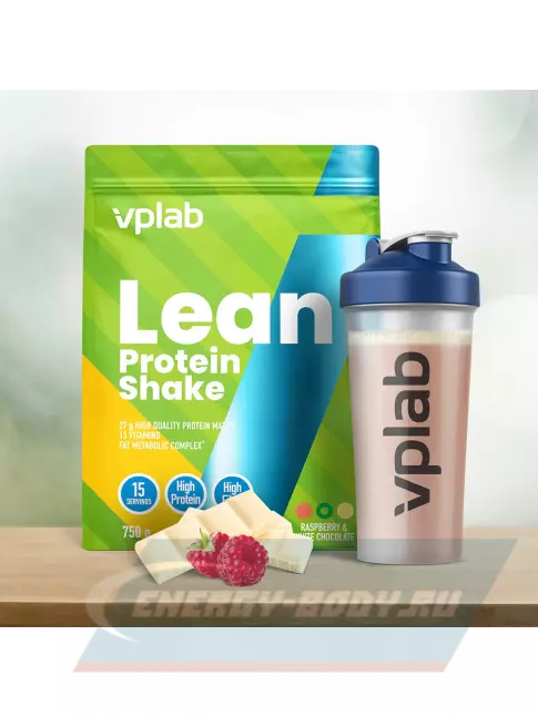  VP Laboratory LEAN PROTEIN SHAKE 750 г, Малина-белый шоколад