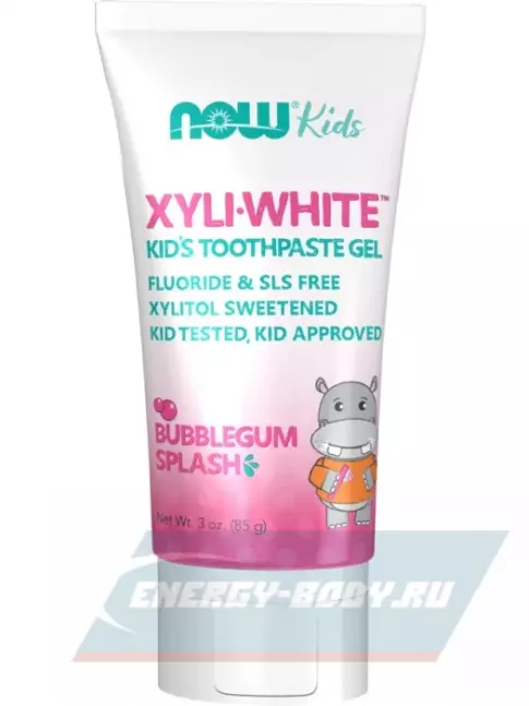  NOW FOODS Xyliwhite kids вкус Бабл-гам 85 грамм