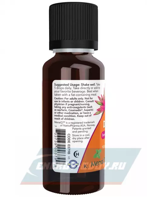  NOW FOODS Liquid D-3 & MK-7 30 мл