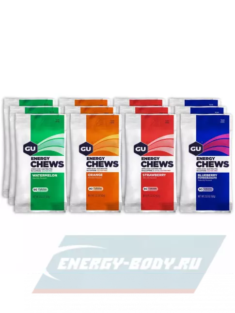 Восстановление GU ENERGY Мармеладки GU Energy Chews 12 x 60 г, Микс