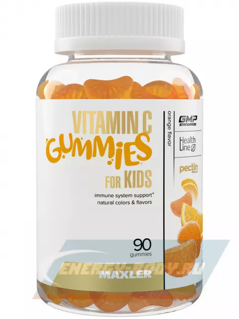  MAXLER Vitamin C Gummies for Kids 90 мармеладок, Апельсин