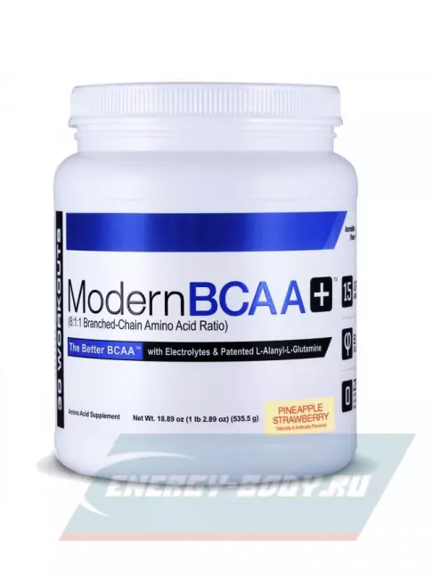 ВСАА MODERN SPORTS NUTRITION Modern BCAA 8:1:1 Plus + 535.5 г, Ананас - Клубника