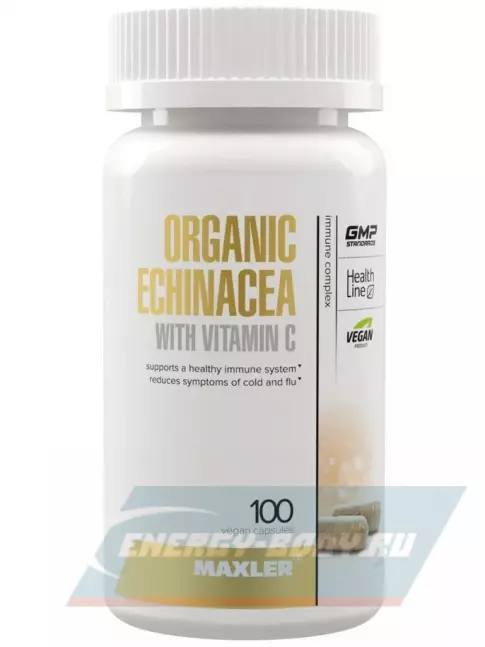  MAXLER Organic Echinacea with Vitamin C 100 капсул