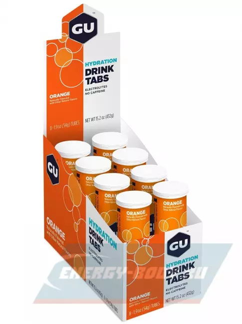  GU ENERGY GU HYDRATION DRINK TABS 8 x 12 таб, Апельсин