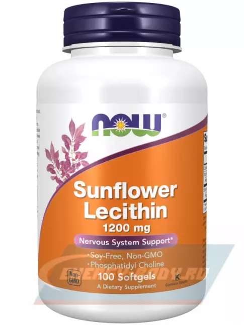  NOW FOODS Sunflower Lecithin 100 гелевых капсул