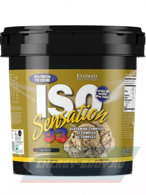  Ultimate Nutrition ISO Sensation 93 2270 г, Бразильский кофе