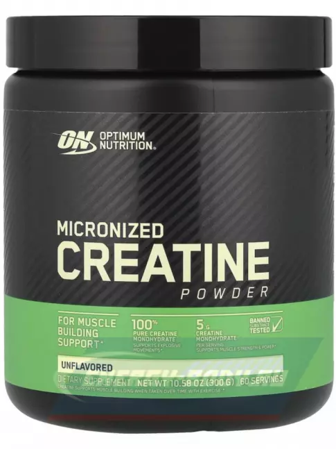 Optimum Nutrition Creatine Micronized Powder 300 г, Натуральный Optimum Nutrition Creatine Micronized Powder 300 г, Натуральный